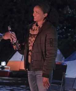 Shop Mekia Cox The Rookie Nyla Harper Black Puffer Jacket