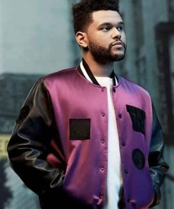 Shop Canadian Singer The Weeknd H&M Varsity Jacket