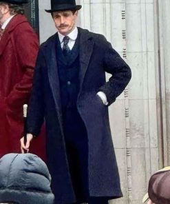 Shop Young Sherlock Max Irons Wool Coat