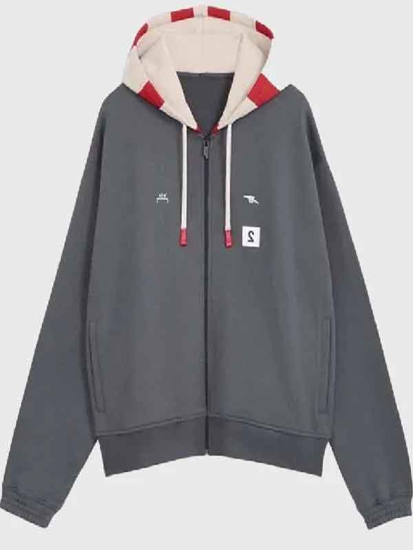 Shop Arsenal x A-COLD-WALL Match Day Grey Zipper Hoodie