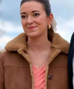 Shop Baked with Love Holiday Brown Shearling Jacket