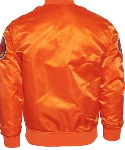 Shop Ny Knicks Orange Satin Jacket