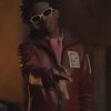 Shop Camrus Johnson Tv Series One Piece 2026 Mr. 5 Maroon Leather Coat