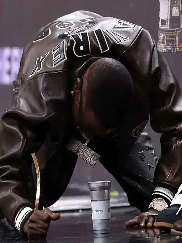 Chicago Bulls v Atlanta Hawks Boosie Badazz Leather Jacket - Image 3