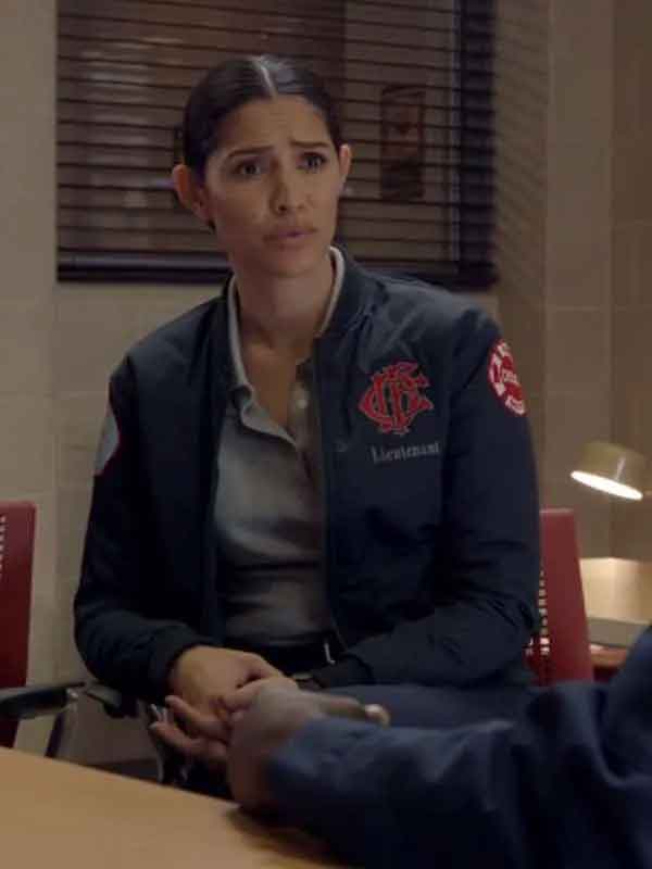 Shop Miranda Rae Mayo Chicago Fire S12 Stella Kidd Blue Jacket