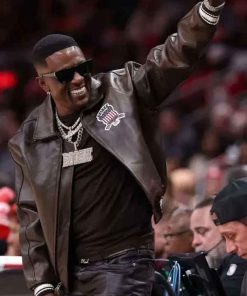 Buy Bulls v Atlanta Hawks Boosie Badazz Leather Jacket