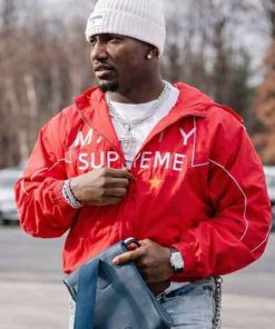 Shop Deebo Samuel Sr. Red Hooded Jacket