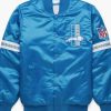 Shop Detroit Lions Bomber Satin Light Blue Jacket