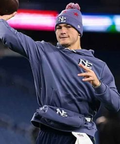 Buy Drake Maye Patriots Rivalries Sideline Hoodie