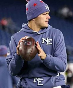 Shop Drake Maye New England Patriots Rivalries Sideline Hoodie