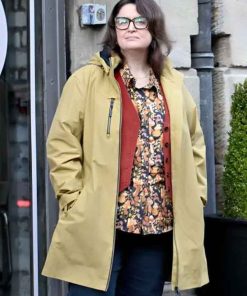 Shop Elena Ravenscroft Run Away 2026 Ruth Jones Yellow Hooded Coat