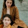 Shop Poppy People We Meet on Vacation Emily Bader Brown Coat