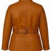 Buy Emily Trent On Brand with Jimmy Fallon S01 Brown Leather Jacket