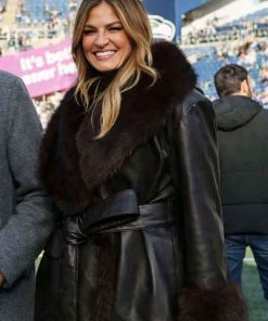 Shop Erin Andrews Black Shearling Coat