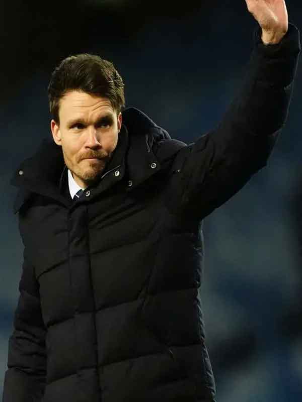 Buy Football Coach Danny Rohl Black Puffer Coat