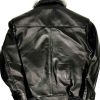 Shop Frank Sheepskin Black Jacket With Chinchilla Collar