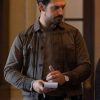 Shop Giacomo Gianniotti Wild Cards S03 Brown Jacket