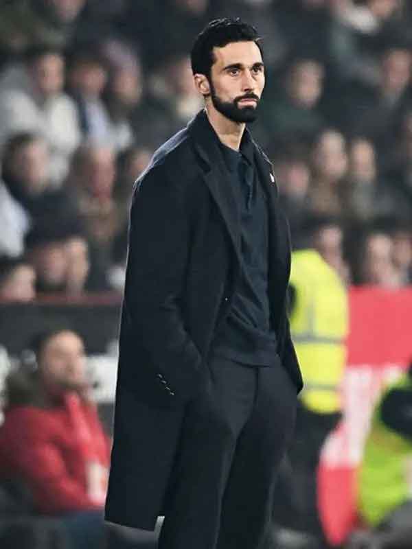 Buy Head Coach Álvaro Arbeloa Black Wool Coat