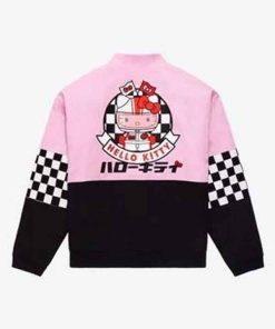 Buy Unisex Hello Kitty Pink and Black Moto Racing Jacket