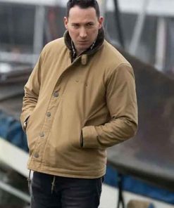 Shop David Caves Silent Witness Brown Cotton Jacket