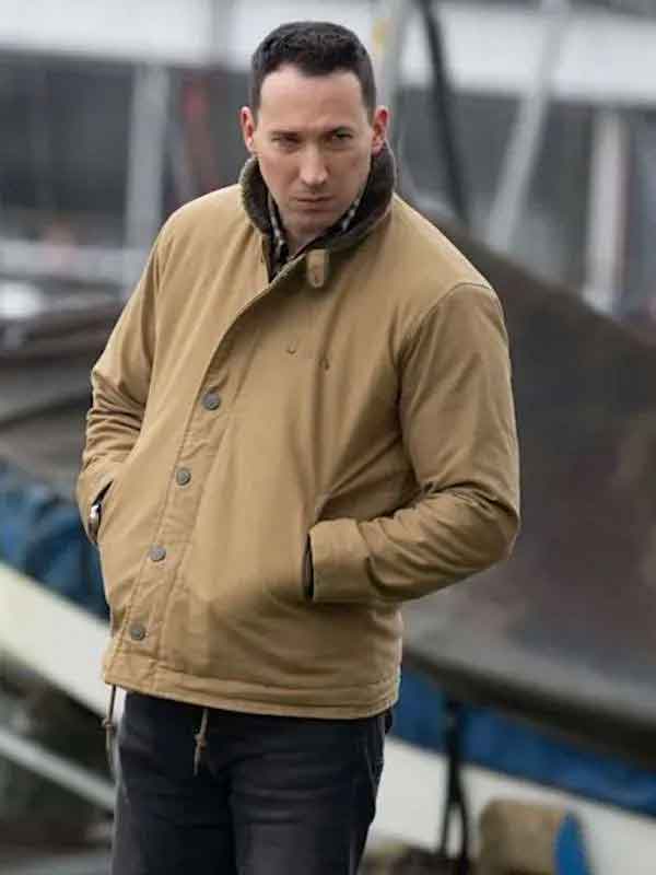Shop David Caves Silent Witness Brown Cotton Jacket