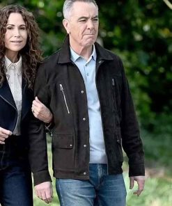 Shop James Nesbitt Run Away Black Suede Leather Jacket