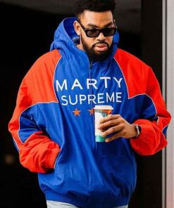 Shop Marty Supreme 2025 Karl-Anthony Towns Blue Jacket