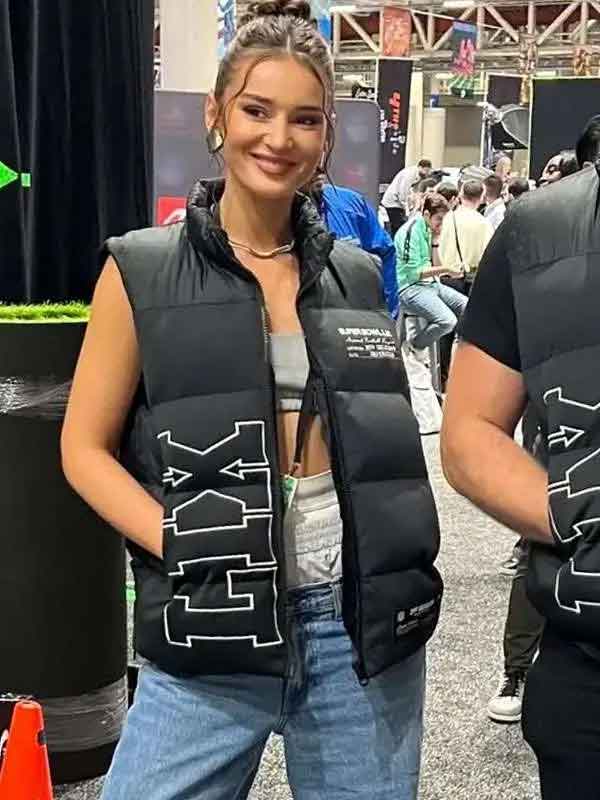 Shop Kristin Juszczyk Super Bowl LIX Black Puffer Vest