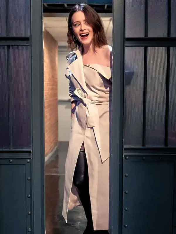 Shop Late Night With Seth Meyers S13 Claire Foy Trench Coat