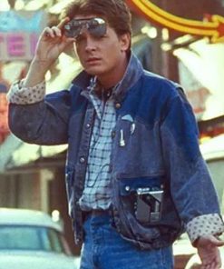 Buy Back to The Future Blue Marty Mcfly Jean Jacket For Sale