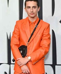 Buy Timothee Chalamet Marty Supreme 2025 Leather Blazer