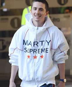 Shop Marty Supreme Timothee Chalamet White Jacket