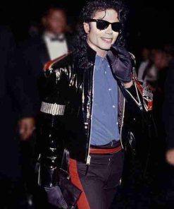 Shop Michael Jackson Persian Eagle Black Leather Jacket
