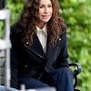 Buy Minnie Driver Run Away Ingrid Greene Black Biker Wool Jacket