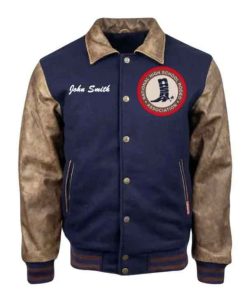 Buy National High School Rodeo Association 2026 Blue and Brown Varsity Jacket