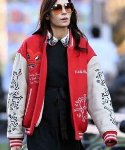 Buy Keith Haring Heart Face New York City Famke Janssen Red Jacket