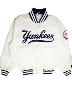 Buy White New York Yankees 90s Satin Full-Snap Jacket