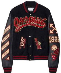 Shop AC Milan x Off-White Varsity Jacket