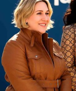 Shop Emily Trent On Brand with Jimmy Fallon Brown Leather Jacket