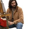 Shop Pietro Castellitto The Big Fake Toni Brown Fur Jacket