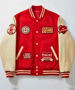 Shop Valentine Her King and His Queen Varsity Jacket
