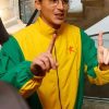 Shop Shop Timothée Chalamet Yellow and Green Jacket