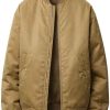 Shop Zara Dunne Steal Beige Bomber Jacket