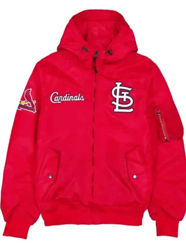 Shop St. Louis Cardinals Historic L-2B Hooded Bomber Jacket