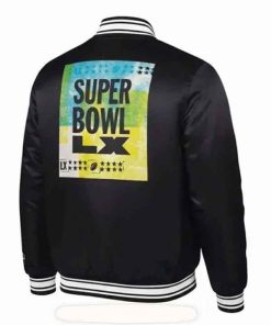 Buy Super Bowl LX 2026 Starter Black Varsity Bomber Jacket