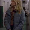 Shop Sylvie Brett Chicago Fire 2024 Kara Killmer Grey Puffer Jacket