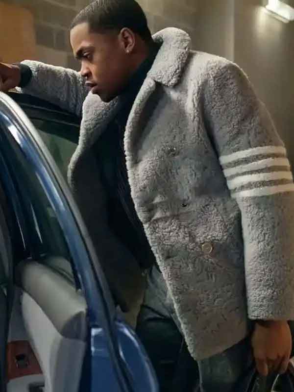 Buy Tariq St. Patrick Power Book II Ghost Shearling Coat
