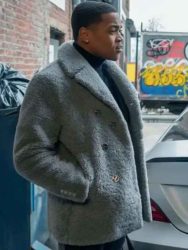 Shop Tariq St. Patrick Power Book II Ghost S03 Shearling Coat