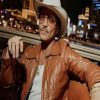 Shop The Romantic Promo 2026 Singer Bruno Mars Brown Leather Jacket