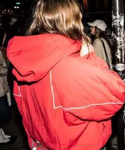 Shop Marty Supreme Red Hooded Jacket